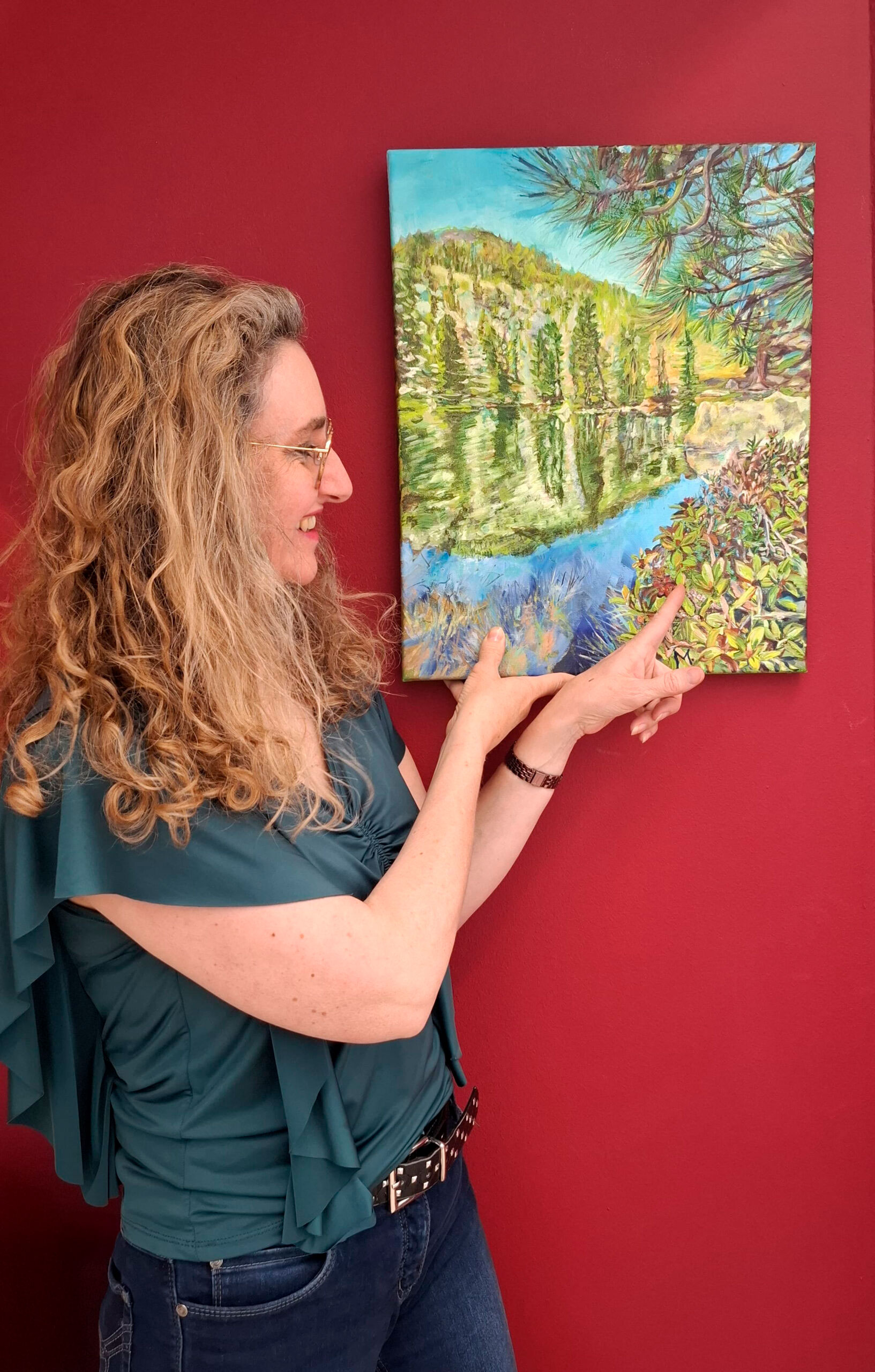 Michaela Treutinger - leidenschaftliche Ölmalerin mit ihrem Gemälde